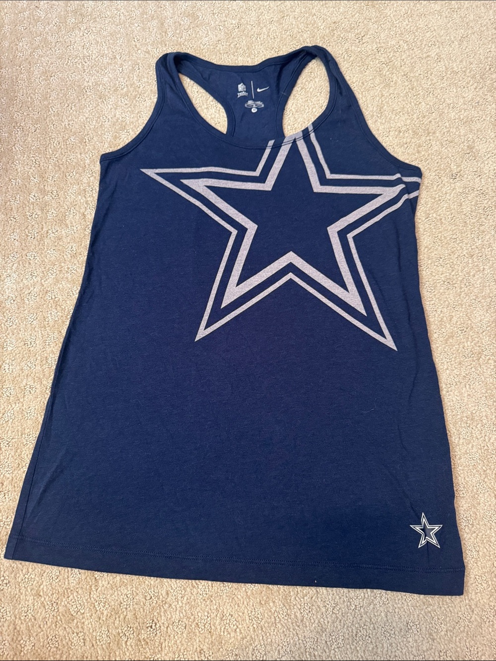 Nike NFL Dallas Cowboys Navy Tank with Large Star Graphic